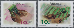 Angola: 2001, AFRICA DAY (Xylophone), Complete Set Of Two In An Investment Lot Of 1500 Sets MNH (Mi. - Angola