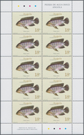 Angola: 2001, FRESH-WATER FISH, Complete Set Of 3 MNH In An Investment Lot Of 500 Sets In Little She - Angola