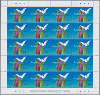 Angola: 2002, PEACE AND RECONCILIATION, Investment Lot Of 2000 Copies In Sheets Of 20 Stamps MNH (Mi - Angola