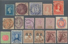 Australien: 1853/2000 (ca.), Duplicates Incl. The AUSTRALIAN STATES In Twelve Large And One Small St - Colecciones