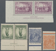 Australien: 1913/1995 (ca.), Duplicates In Four Large And One Small Stockbooks With Several Better I - Verzamelingen