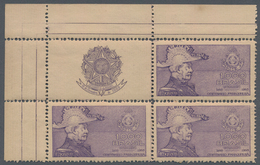 Brasilien: 1919/1958, MARGIN IMPRINTS, Splendid Mint Collection Of 225 Units Up To Blocks Of 70, Sho - Used Stamps