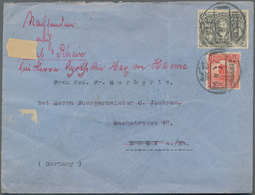 China: 1921/29, Commemoratives On Cover Or Card (9), Mostly Used Foreign Inc. Constitution 10 C. Sin - Andere & Zonder Classificatie