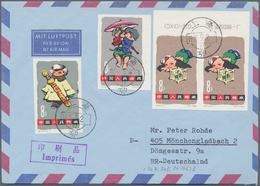 China - Volksrepublik: 1963, Children's Games Set On Five Airmail Printed Matter Covers 1975 To Germ - Other & Unclassified