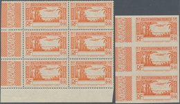 Elfenbeinküste: 1940, Airmail Issue 6.90fr. Orange WITHOUT COUNTRY NAME In A Lot With 56 Perforate A - Côte D'Ivoire (1960-...)
