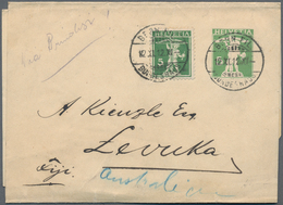 Fiji-Inseln: 1890/1955 (ca.), Cards (7), Inbound (3) 1912 From Switzerland And UK, Airmails KGVI/QEI - Fidschi-Inseln (...-1970)