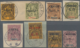 Französisch-Indochina - Postämter In Südchina: 1902/1906, Attractive Collection With Ca.90 "allegory - Other & Unclassified