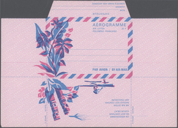 Französisch-Polynesien: 1974/1998 (ca.), Accumulation With About 550 UNFOLDED AEROGRAMMES With Sever - Covers & Documents