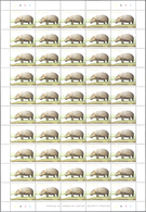 Guinea-Bissau: 2001, HIPPOPOTAMUS, Investment Lot Of 5000 Copies In Sheets Of 50 Stamps Each MNH (Mi - Guinea-Bissau