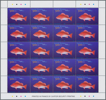 Guinea-Bissau: 2002, FISHES, Complete Set Of Three In Sheets, In An Investment Lot Of 2000 Sets Mint - Guinée-Bissau