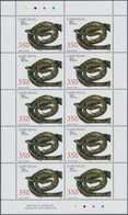 Guinea-Bissau: 2002, REPTILES, Complete Set Of Four In Miniature Sheets With Ten Stamps Each, In An - Guinée-Bissau