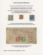 Indien - Feudalstaaten: COCHIN 1892-1949 "CANCELLATIONS": Specialized Collection Of The Various Type - Altri & Non Classificati