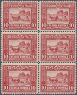 Italienisch-Eritrea: 1928, Definitive Issue 10c. Carmine ‚Government Building‘ Perf. 11 In A Lot Wit - Eritrea