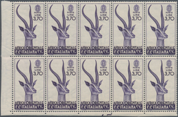 Italienisch-Ostafrika: 1938, Definitive Issue 3.70l. Violet ‚Gazelle (Gazella Granti)' In A Lot With - Italiaans Oost-Afrika