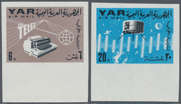 Jemen: 1966, Telecommunications Complete Set Of Eight In An Investment Lot Of 385 Complete IMPERFORA - Yémen