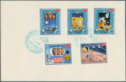 Jemen - Königreich: 1969, History Of Space Travel, 80 Blanco FDC Each With Five Stamps Ex Mi.no 861/ - Yemen