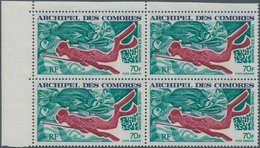 Komoren: 1972, Underwater Fishing 70fr. ‚diver With Harpoon And Fishes‘ In An INVESTMENT LOT With Ab - Isole Comore (1975-...)