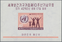 Korea-Süd: 1959/1961, Accumulation Of 32 Different Miniature Sheets In Different (with Some In Very - Korea, South