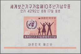 Korea-Süd: 1959/1961, Accumulation Of 32 Different Miniature Sheets In Different (with Some In Very - Corea Del Sur