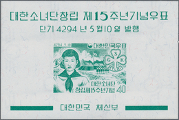 Korea-Süd: 1961, Scouts Souvenir Sheet, Lot Of 500 Pieces Mint Never Hinged. Michel Block 163 (500), - Korea (Süd-)