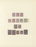 Leeward-Inseln: 1890-1930, Collection On Three Album Leaves Starting QV 1890 Complete Set Of Eight V - Leeward  Islands