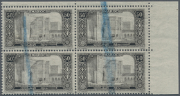 Marokko: 1917, 50c. And 1fr. "Porte Barb-el-Mansour", Specialised Assortment Of 22 Values (21 Of 50c - Usati