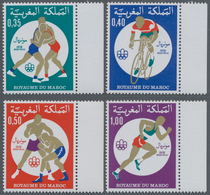 Marokko: 1976, Summer Olympics Montreal Complete Set Of Four (wrestling, Cycling, Boxing, Running) I - Usados