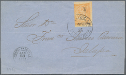 Mexiko: 1830/1899, Interesting Lot Of 13 Lettersheets And Envelopes Including One Front, Five Of The - Messico