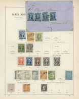 Mexiko: 1856-1889, Prachtsammlung Beginnend Mit Einem Kab.Brief Mit Vier Exemplaren Der Mi.Nr. 1, Sc - Messico