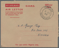 Nigeria: 1973/1995 (ca.), AEROGRAMMES: Accumulation With Approx. 600 Unused And Used/CTO Airletters - Nigeria (...-1960)