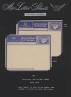 Süd-Rhodesien: 1941/1944. Collection Of 10 MILITARY AIR LETTERS With Waterfall Imprinted Stamp. Mint - Zuid-Rhodesië (...-1964)