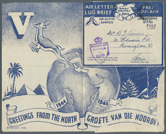 Südafrika: 1941-45 Aerogrammes: Group Of 16 WWII Air Letters, 15 Used And Censored, One Unused, With - Covers & Documents