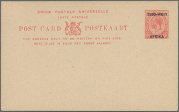 Südwestafrika: 1923 Six Unused Postal Stationery Postcards With Different Overprints Of The Country - Afrique Du Sud-Ouest (1923-1990)