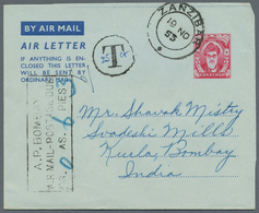 Zanzibar - Ganzsachen: 1953/1963 (ca.), AEROGRAMMES: Accumulation With About 210 Unused And CTO (onl - Zanzibar (...-1963)