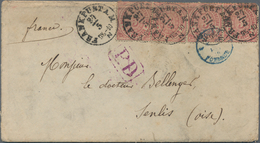 Alle Welt: 1861-1928 About 110 Covers And Postal Stationeries Many From A Correspondance To France I - Verzamelingen (zonder Album)