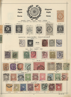 Übersee: 1860/1940 (ca.), Used And Mint Collection In An Ancient Schaubek Album, Comprising E.g. Imp - Autres & Non Classés