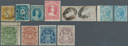 Britische Kolonien: 1853/1901 (ca.), Unused And Used Lot Of Twelve Stamps With Better Items, Compris - Other & Unclassified