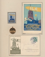 Zeppelinpost Deutschland: 1909, ILA FRANKFURT, "GRAF FERD. V. ZEPPELIN - GEB. 1838" Medaille (28,7 M - Luft- Und Zeppelinpost