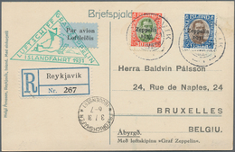 Zeppelinpost Europa: 1910's-1930's: Group Of 46 Covers And Postcards Flown By ZEPPELIN Or Special Ai - Andere-Europa