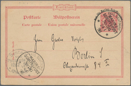 Deutsche Schiffspost - Marine: 1897/1917, 23 Briefe Und Karten, Dabei 5 X Postkarte P1 (u.a. Aus Pan - Other & Unclassified