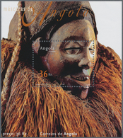 Thematik: Kunsthandwerk / Arts And Crafts: 2002, Angola: MASKS, Investment Lot Of 1000 Souvenir Shee - Altri & Non Classificati