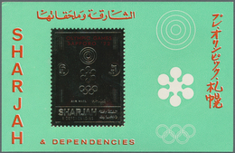 Thematik: Olympische Spiele / Olympic Games: 1972, Sharjah, 6r. Gold Souvenir Sheet "Olympic Games S - Altri & Non Classificati