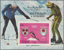 Thematik: Sport-Wintersport / Sport-winter Sports: 1971, Sharjah, Olympic Winter Games, 6r. Souvenir - Inverno