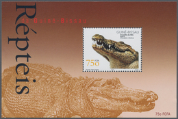 Thematik: Tiere-Reptilien / Animals-reptiles: 2002, Guinea-Bissau: REPTILES, Souvenir Sheet, Investm - Andere & Zonder Classificatie