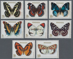 Thematik: Tiere-Schmetterlinge / Animals-butterflies: 1979, RWANDA: Butterflies Complete Set Of Eigh - Farfalle