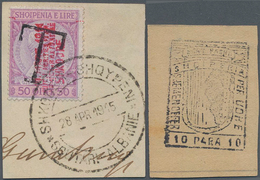 Albanien: 1913/1942, Mint And Used Assortment On Retail Cards, Comprising Better Issues And Speciali - Albanië