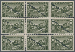 Albanien: 1922, Definitive Issue 2fr. Olive ‚Durres Fortress‘ With Diagonal Black Opt. ‚Republika Sh - Albanië