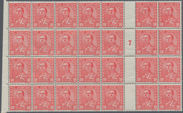 Albanien: 1928, Unissued King Zogu Stamp 10q. Red WITHOUT OVERPRINT In A Lot With Approx. 1.700 Stam - Albanie