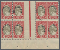 Albanien: 1928, Unissued King Zogu Stamp 3fr. Carmine/olive-brown With Opt. ‚Mbretnia Shqiptare‘ In - Albanien