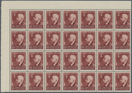 Albanien: 1942, King Victor Emanuel III. 65q. Dark Red-brown In A Lot With About 230 Stamps Mostly I - Albanien